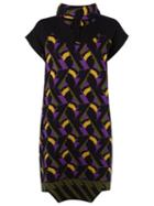Gig Turtle Neck Knit Shift Dress, Women's, Size: G, Black, Polyamide/viscose