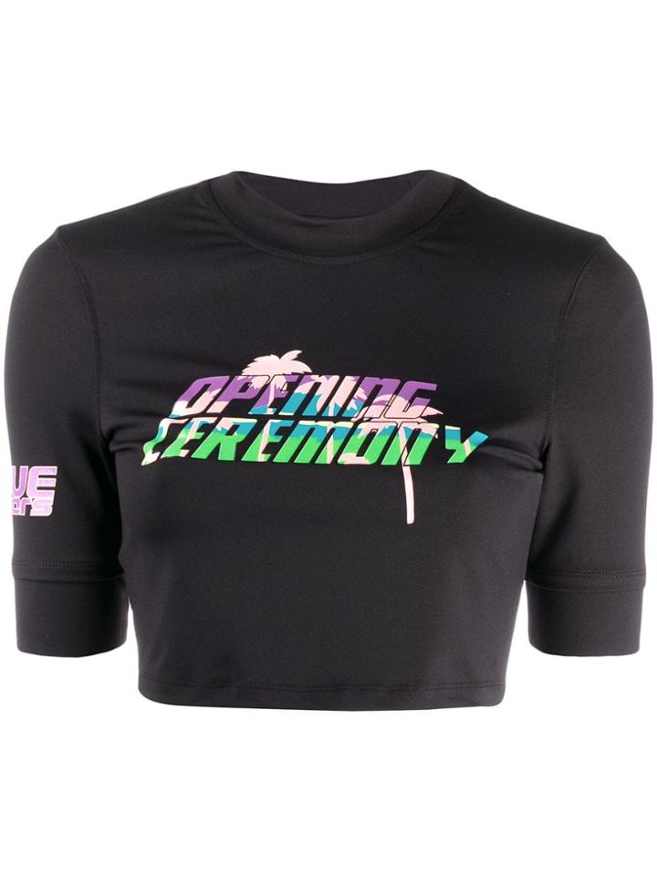 Opening Ceremony Contrast Logo T-shirt - Black