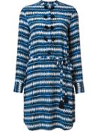 Figue 'gilette' Striped Dress, Women's, Size: Large, Blue, Silk