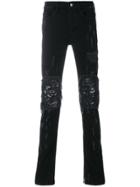 Mjb Ripped Patch Slim Fit Jeans - Black