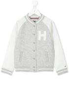 Tommy Hilfiger Junior - Varsity Style Jacket - Kids - Cotton/polyester - 12 Yrs, Grey