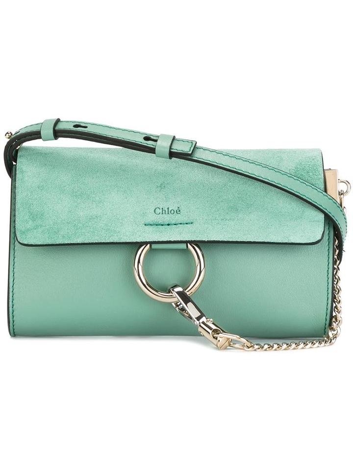 Chloé Faye Crossbody Bag, Women's, Green, Calf Leather