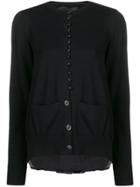 Sacai Loop Button Cardigan - Black