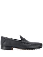 Tod's Cracked Effect Penny Loafers - Black