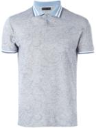 Etro Paisley Print Polo Shirt, Men's, Size: Xxl, Blue, Cotton