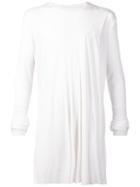 Julius Long Ribbed Long Sleeve T-shirt, Men's, Size: 3, White, Silk/rayon