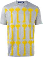 Junya Watanabe Comme Des Garçons Man Keys Print T-shirt, Men's, Size: Large, Grey, Cotton