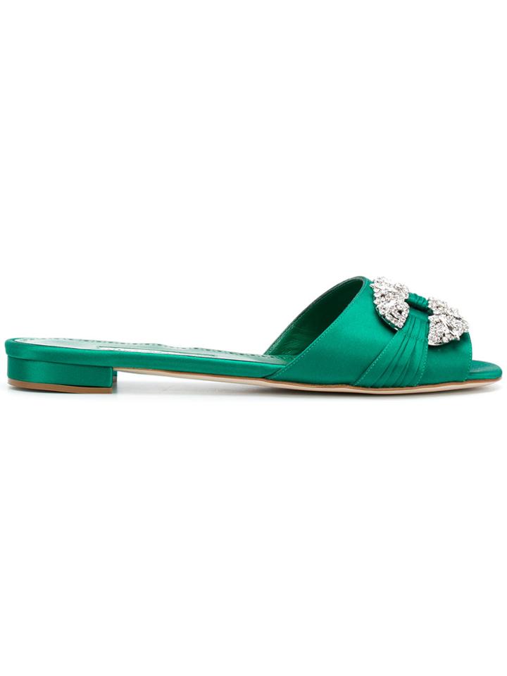 Manolo Blahnik Palina Sandals - Green