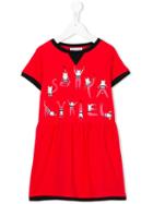 Rykiel Enfant Cat Print Dress, Toddler Girl's, Size: 4 Yrs, Red