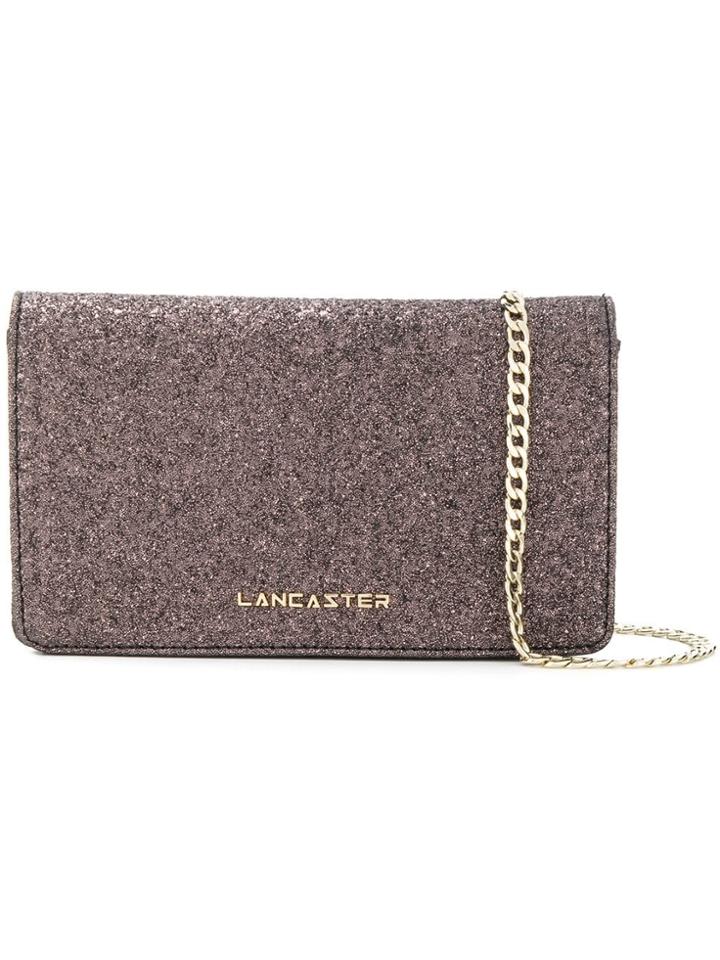 Lancaster Glittered Clutch - Brown