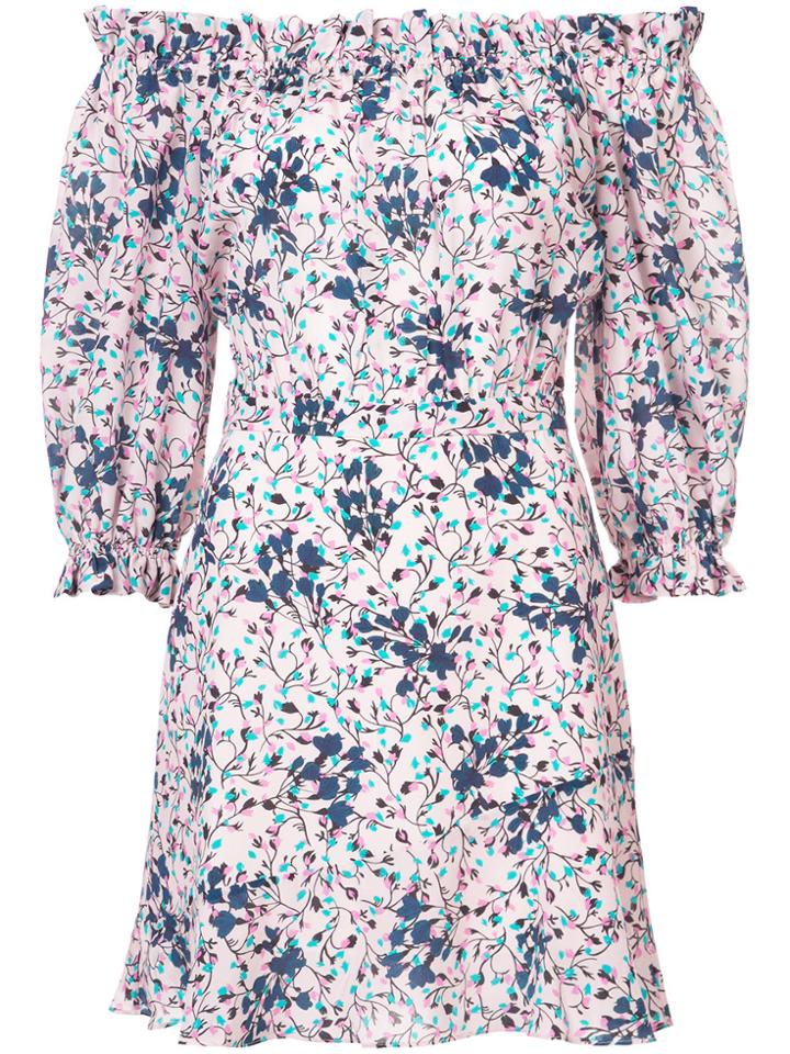 Saloni Off-the-shoulder Mini Dress - Blue
