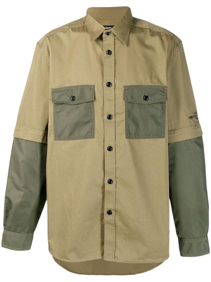 Diesel Convertible Long Sleeve Shirt - Green