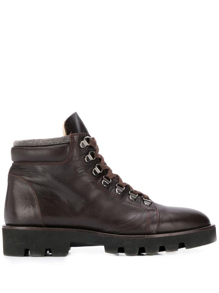 Fabiana Filippi Lace Up Boots - Brown