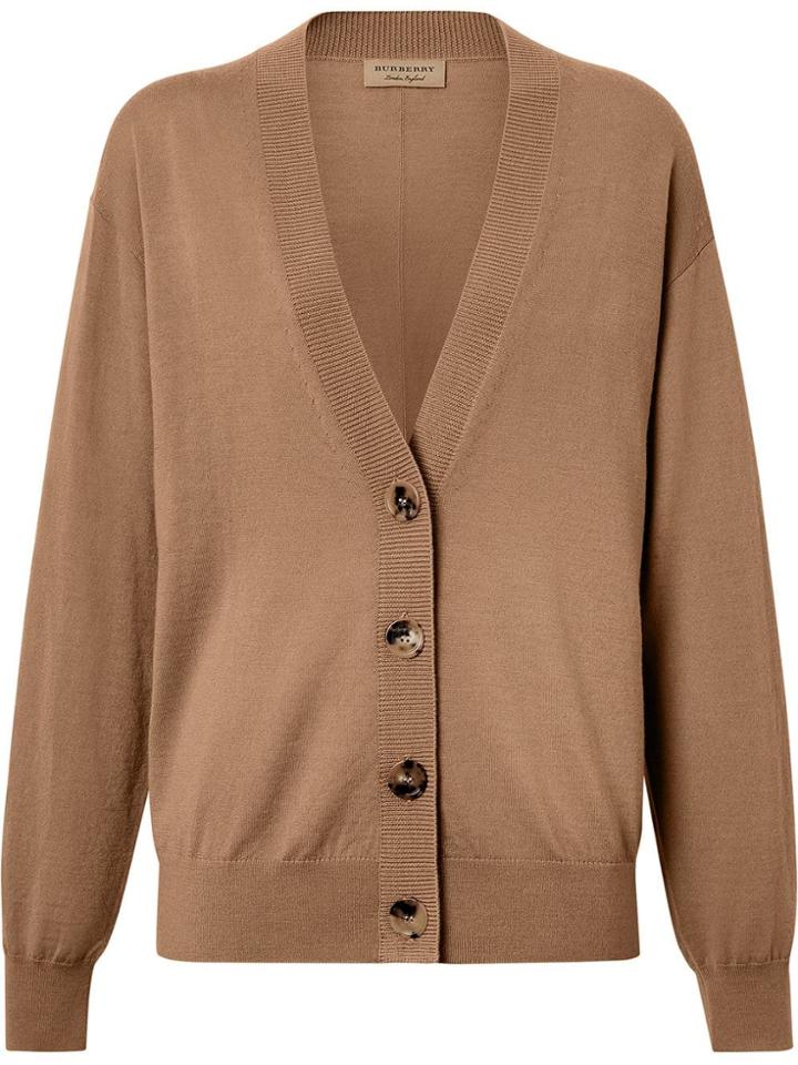 Burberry Vintage Check Detail Merino Wool Cardigan - A1420