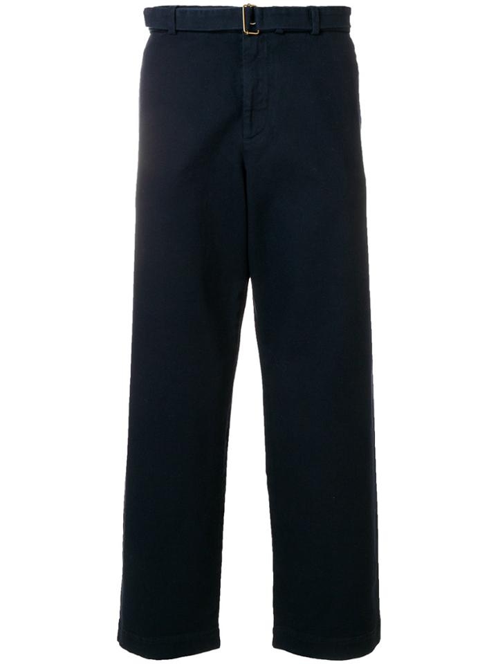 Barena Cropped Straight Leg Trousers - Blue