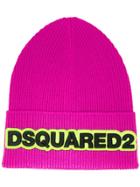 Dsquared2 Logo Patch Beanie - Pink