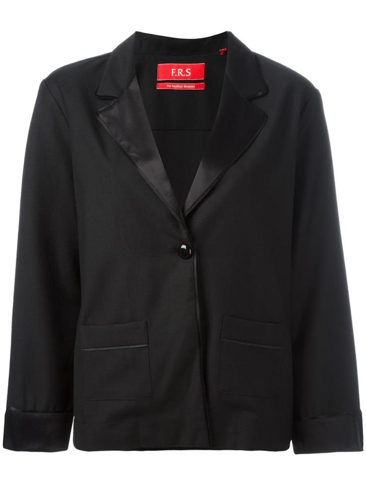 F.r.s For Restless Sleepers Pajama Style Blazer - Black