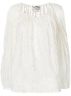 Forte Forte Embroidered Voile Blouse - White