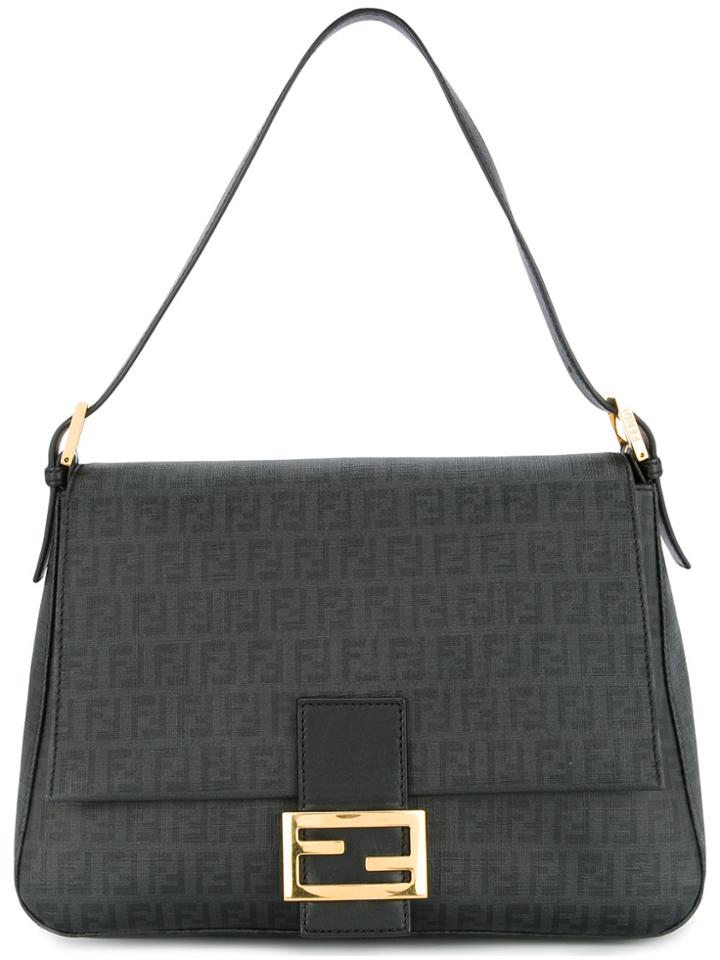 Fendi Vintage Mamma Tube Tote Bag - Black