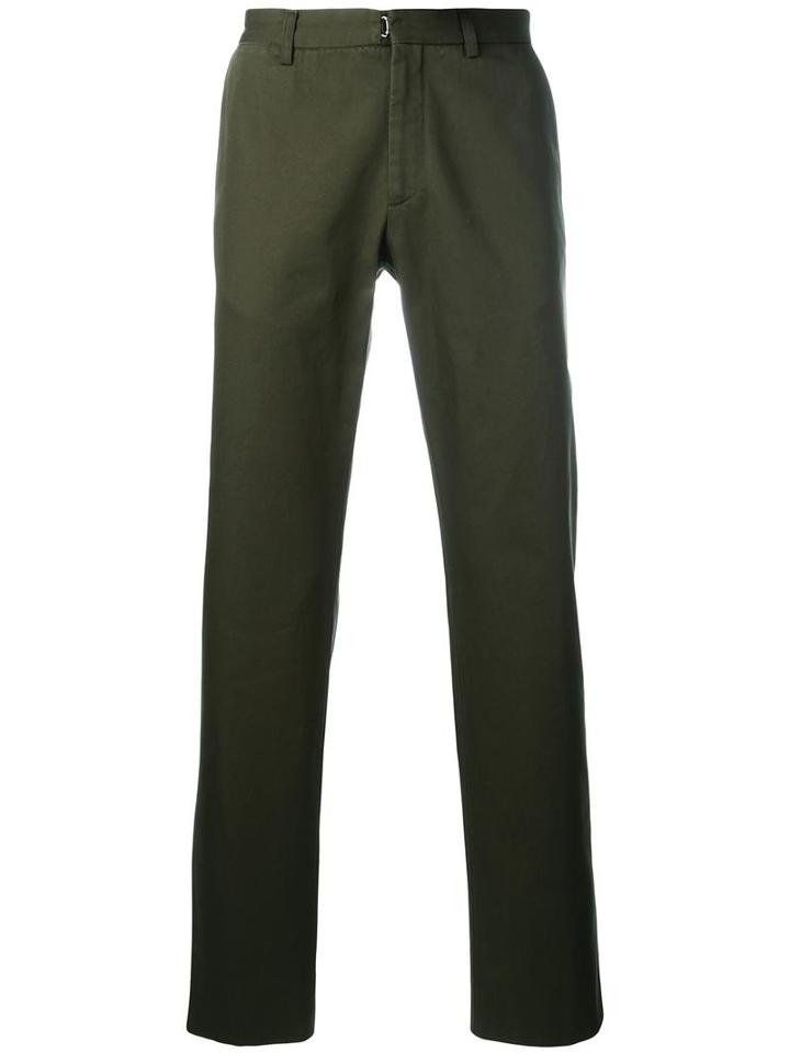 Maison Margiela Straight Leg Trousers, Size: 50, Green, Cotton