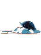 Aquazzura Powder Puff Mules - Blue