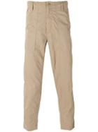Ganryu Comme Des Garcons - Flap Pocket Cropped Trousers - Men - Cotton/nylon - M, Nude/neutrals, Cotton/nylon