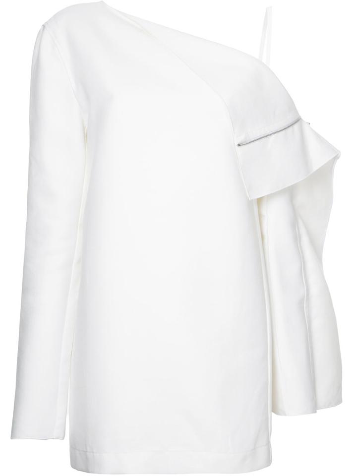 Dion Lee Axis Folded Dress, Women's, Size: 8, White, Cotton/polyamide