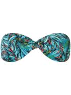 Lygia & Nanny Printed Bandeau Bikini Top, Women's, Size: 42, Blue, Polyamide/spandex/elastane