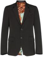 Givenchy Lined Button Up Blazer Jacket - Black
