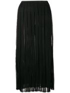 Salvatore Ferragamo Pleated Mid-length Skirt - Black