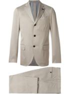 Lardini Two-piece Suit, Men's, Size: 52, Nude/neutrals, Silk/cotton/cupro/wool
