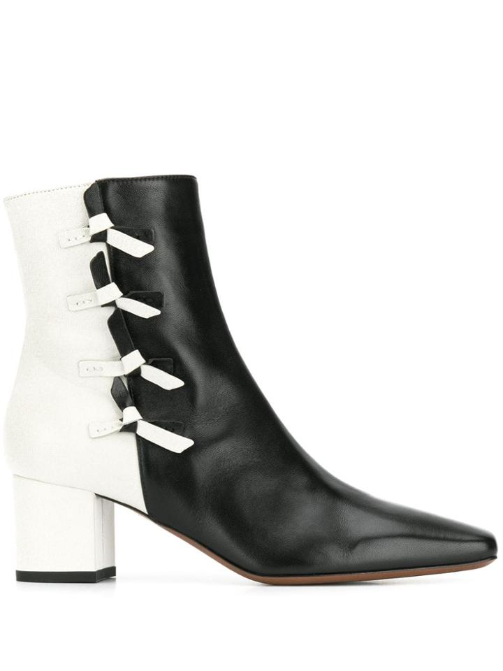 L'autre Chose Contrast Ankle Boots - Black