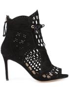 Rachel Zoe Embroidered Lace-up Boots - Black