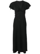 Ermanno Ermanno Floral Embroidered Evening Dress - Black