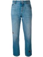Christopher Kane Vintage Wash Denim With Eyelet Detail - Blue