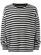 Haider Ackermann Ribbed Striped Jumper, Men's, Size: Medium, Black, Cashmere/virgin Wool