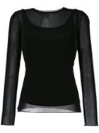 Max Mara - Layered Top - Women - Polyamide/spandex/elastane/viscose - 38, Black, Polyamide/spandex/elastane/viscose