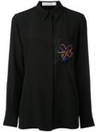 Victoria Beckham - Orchid Long Sleeve Shirt - Women - Silk/viscose - 10, Black, Silk/viscose