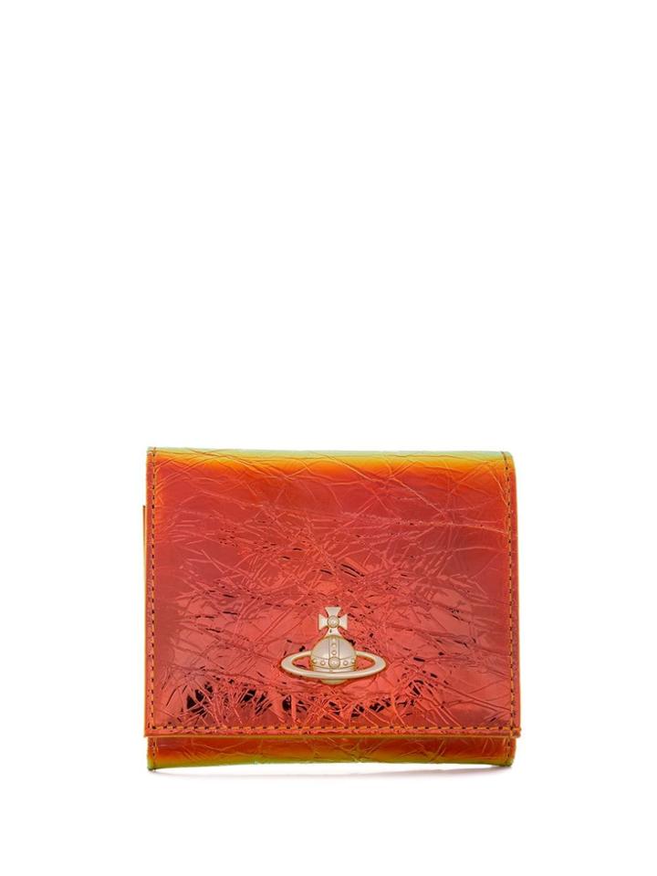 Vivienne Westwood Foldover Logo Wallet - Gold