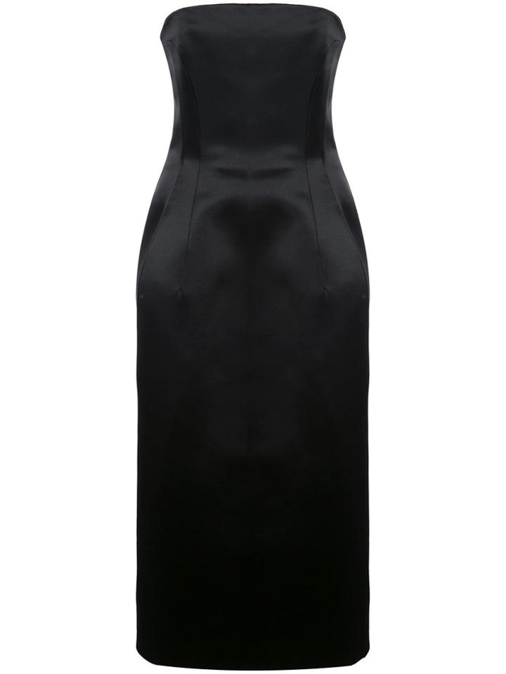 Marina Moscone Sleeveless Silk Dress - Black