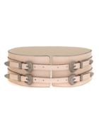 Olympiah Multiple Buckles Wide Belt - Pink
