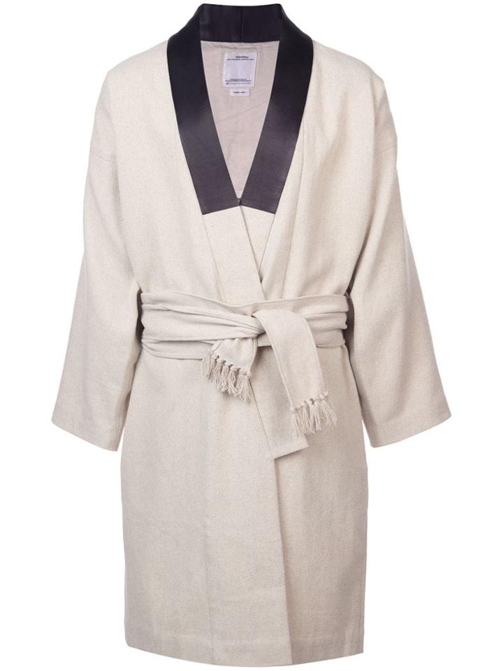 Visvim Belted Mid-length Coat - Neutrals