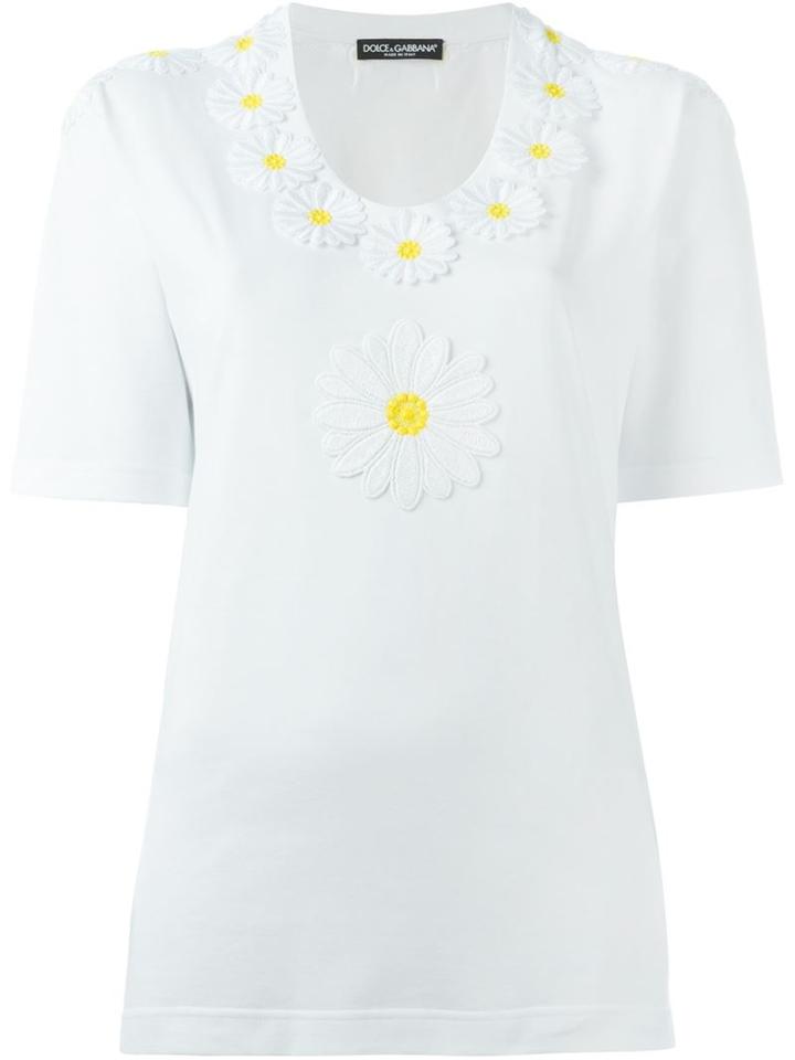 Dolce & Gabbana Daisy Applique T-shirt