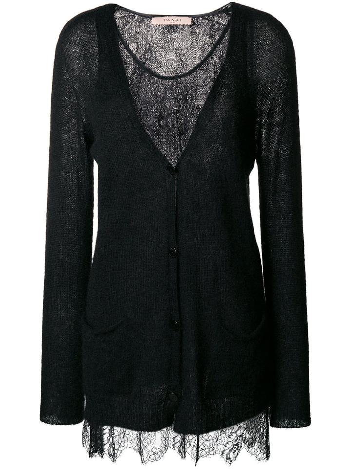 Twin-set Lace Cardigan - Black