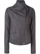 Vince 'scuba' Asymmetric Fastening Leather Jacket