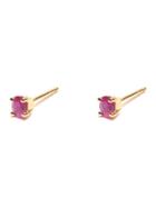 Wouters & Hendrix Gold Ruby Stud Earrings