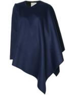 Maison Rabih Kayrouz Asymmetric Cape-style Jacket - Blue