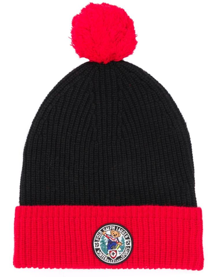 Ralph Lauren Kids Teen Logo Bobble Hat - Black