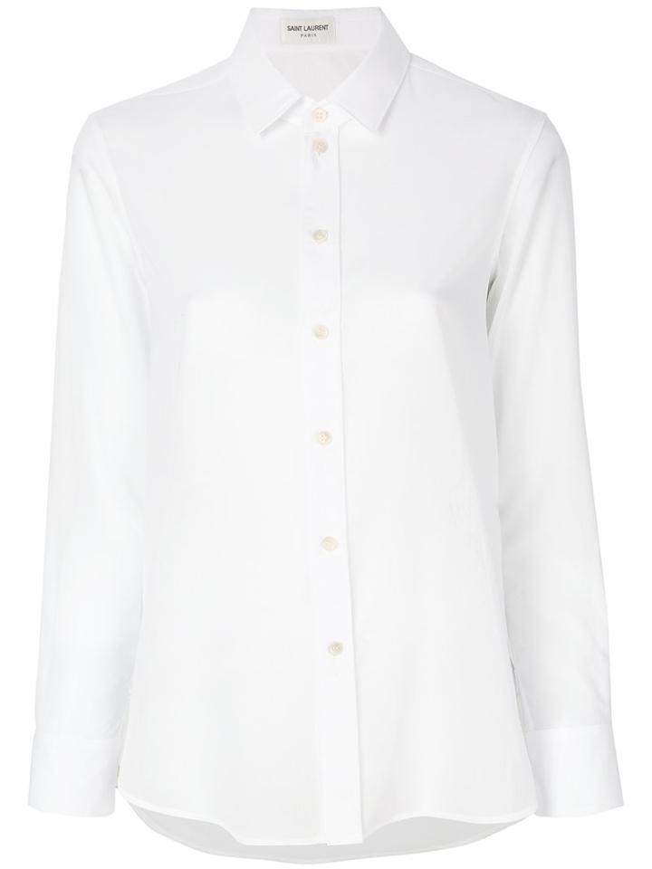 Saint Laurent - Paris Collar Shirt - Women - Cotton - 42, White, Cotton