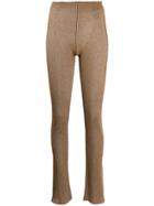 Acne Studios Metallic Knitted Trousers - Gold